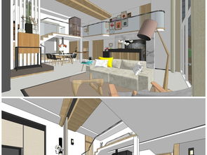 复式住宅su模型设计图下载 图片57.44MB 家装模型库 室内模型