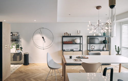 室内设计精选 简洁富有活力的新北138平米住宅装修设计